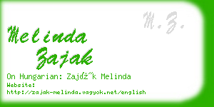 melinda zajak business card